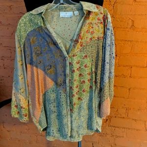 Sacred Threads ladies S rayon blouse